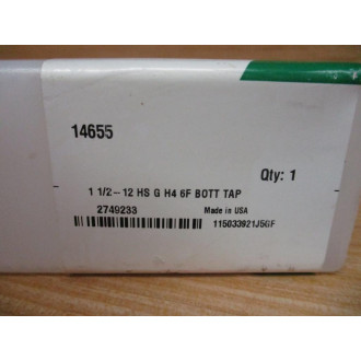 Widia 14655 Bottoming Tap 1-12-12 NF HS