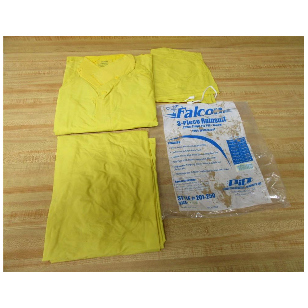 Falcon 201-250 3 Piece Rain Suit 201250 Size XL (Pack of 5)
