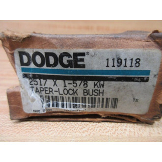 Dodge 119118 Taper-Lock Bushing WKW 2517 1-58 No Set Screws