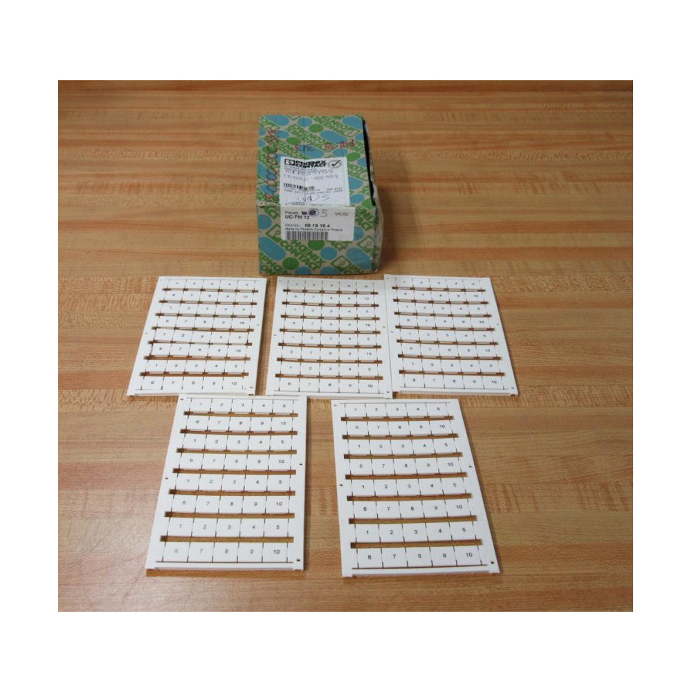 Phoenix Contact UC-TM 12 Marker For Terminal Block 08 19 19 4 (Pack of 5)