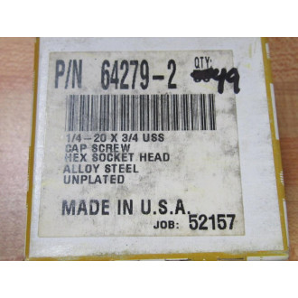 64279-2 Hex Scocket Head Cap Screw 642792 (Pack of 49)