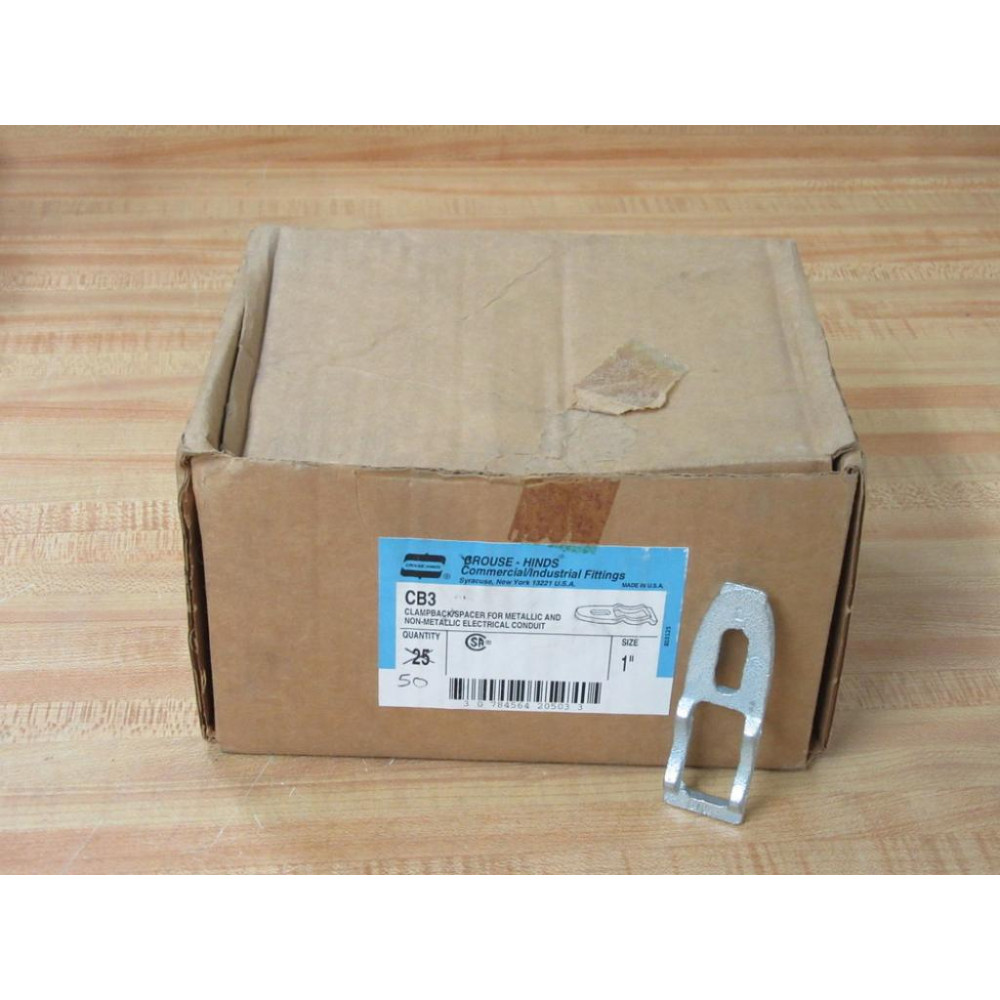 Crouse & Hinds CB3 1" Clamp Back (Pack of 50)