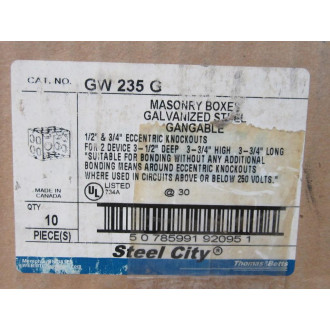 Thomas & BettsSteel City GW 235 G Masonry Box GW235G (Pack of 10)