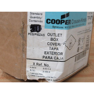 Cooper Crouse Hinds TP478 Outlet Box Cover 4" (Pack of 22)