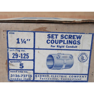 O-ZGedney 29-125 1-14" Set Screw Coupling 29125 (Pack of 5)