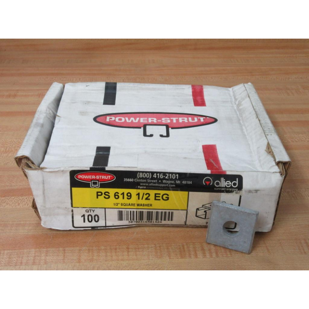 Power Strut PS 619 12 EG 12" Square Washer PS61912EG (Pack of 100)