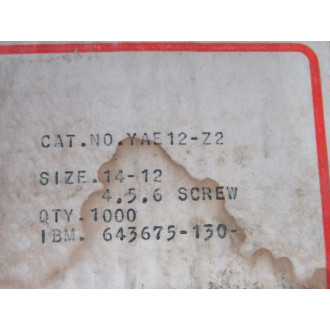 Burndy YAE12-Z2 Nylon Insulated Terminal YAE12Z2 (Pack of 1000)