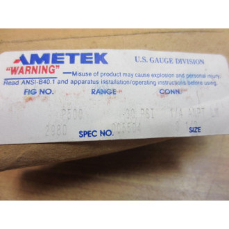 Ametek P500 Pressure Gauge (Pack of 2)
