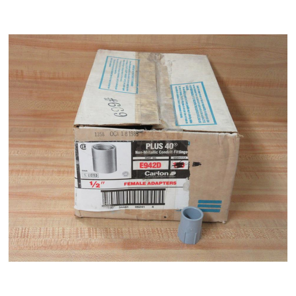 Carlon E942D 12" Plus 40 Female Adapter (Pack of 95)