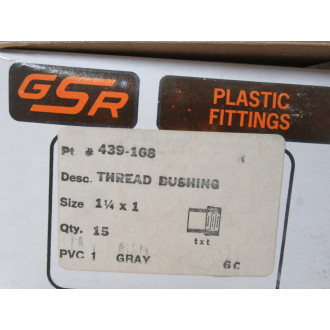 GSR 439-168 1-14" X 1" Thread Bushing 439168 (Pack of 15)