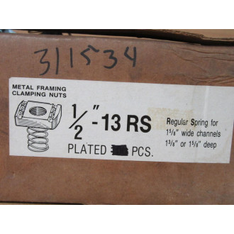 12"-13 RS Metal Framing Clamping Nut 1213RS (Pack of 72)