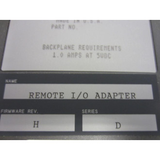 Allen Bradley 1771-ASB Module Ser.D, FW Rev. H - Used