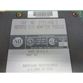Allen Bradley 1771-ASB Module Ser.D, FW Rev. H - Used