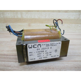Gass BV 26013 A Transformer - New No Box