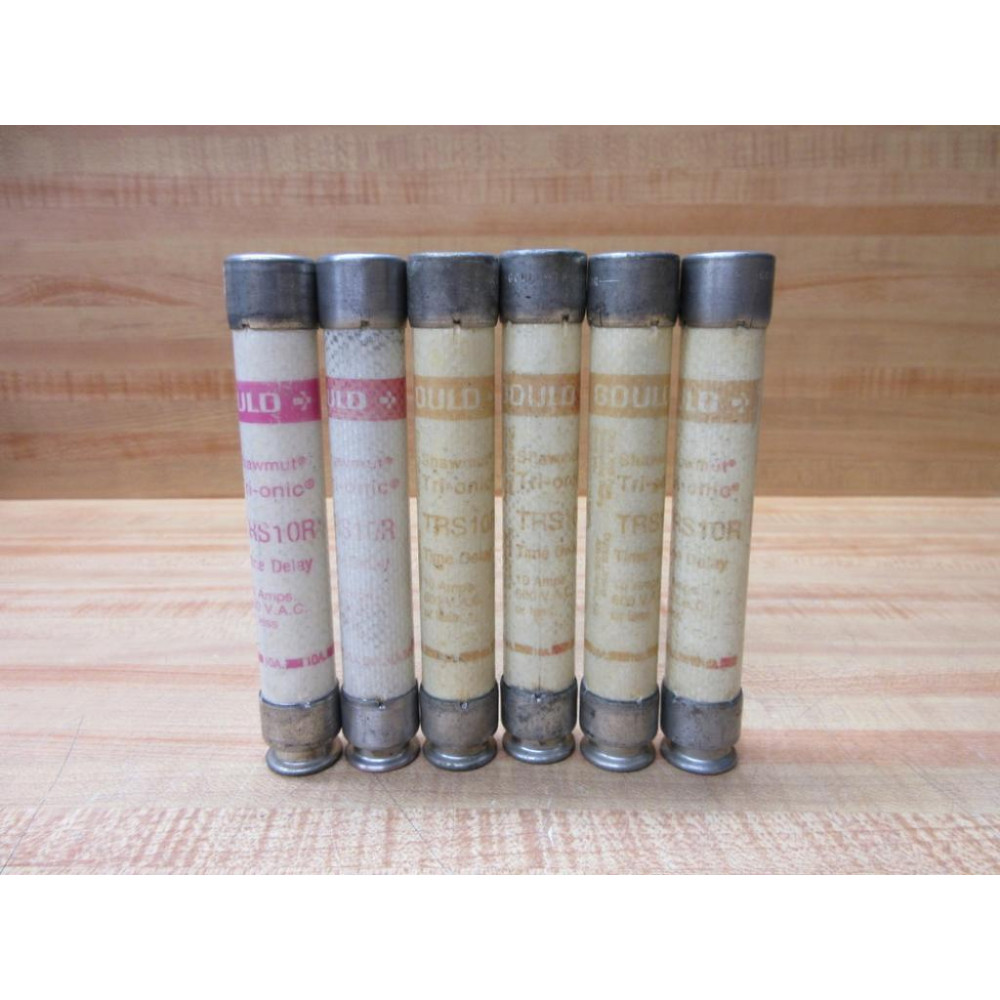 Gould Shawmut TRS10R Fuse Cross Ref 4YZL1 (Pack of 6) - Used