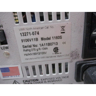 VWR 13271-074 HeatedRefrigerated Circulator 1160S Tested - Used