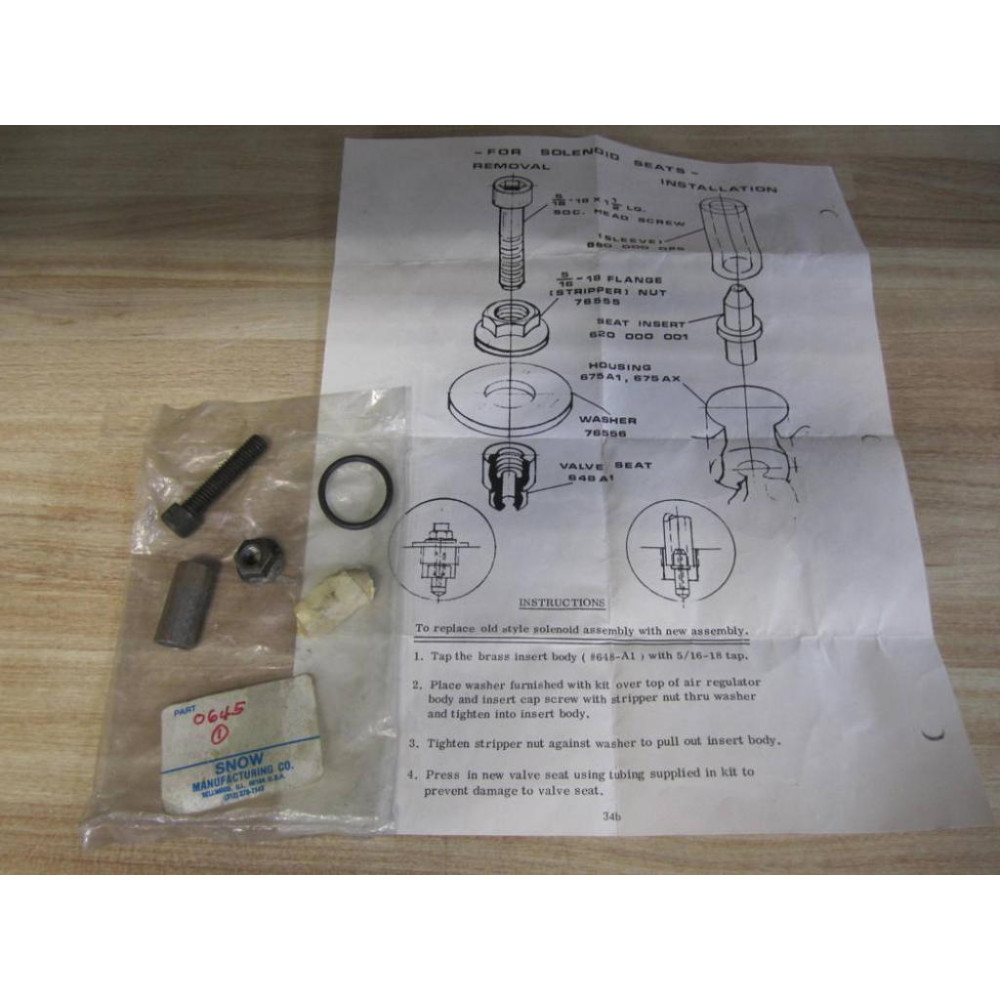 Snow Manufacturing 0645 Seal Kit WO Lg.Washer