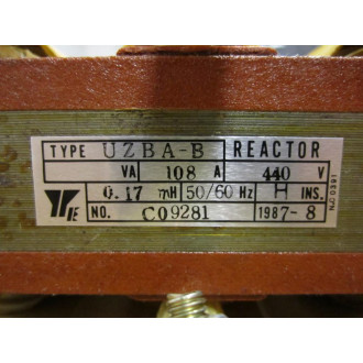 Yaskawa Electric UZBA-B Reactor UZBAB Serial C09281 - Used