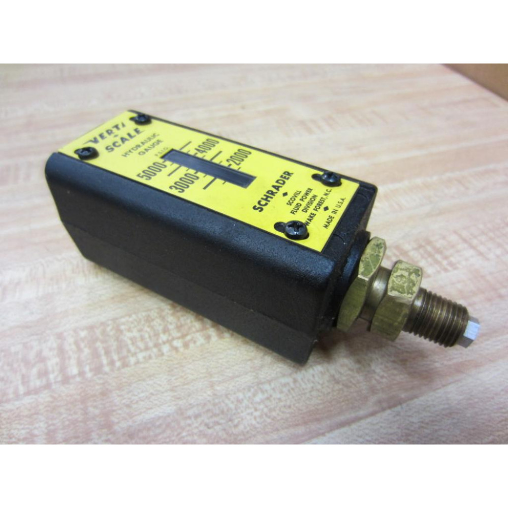 Schrader Bellows 006500010 Upright Hydraulic Gauge - Used
