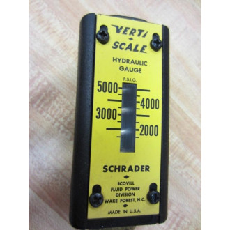 Schrader Bellows 006500010 Upright Hydraulic Gauge - Used