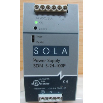 Sola SDN 5-24-100P Power Supply SDN524100P Tested - Refurbished