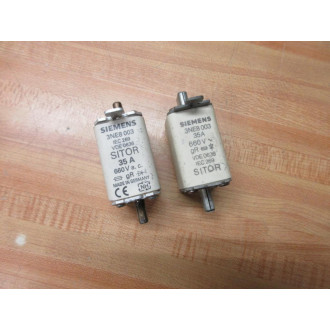 Siemens 3NE8 003 Sitor Fuse Link 3NE8003 Tested (Pack of 2) - Used