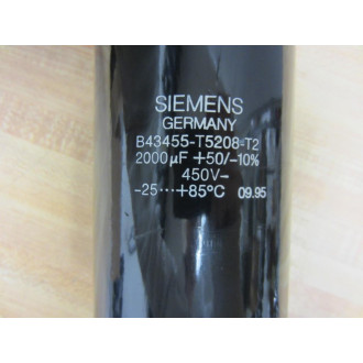 Siemens B43455-S5208-T2 Cap. 2000uF+50-10% 450V - New No Box