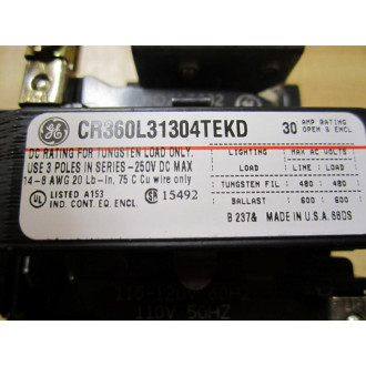 GE General Electric CR360L31304TEKD Contactor - New No Box