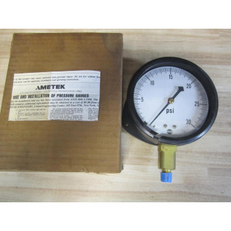 Ametek 33202 USG Gauge 0-30 PSI 14" Cracked Top Frame