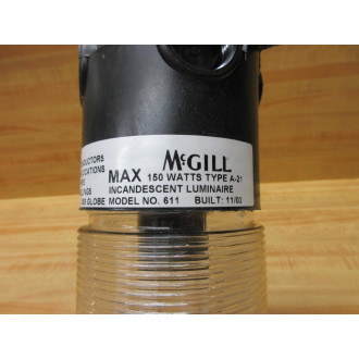 McGill 611 Incandescent Luminaire A-21 - New No Box
