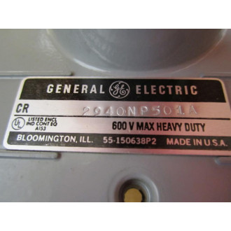 GE General Electric CR 2940NP501A Stop Push Button Red