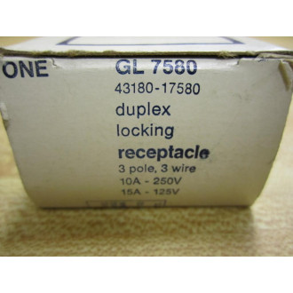 GE General Electric GL 7580 Duplex Locking Receptacle