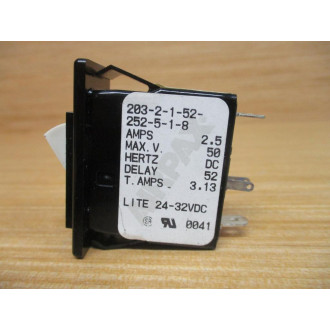 Airpax 203-2-1-52-252-5-1-8 Circuit Breaker 2.5 AMPS - Used