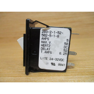 Airpax 203-2-1-52-502-5-1-8 Circuit Breaker 5 AMP - Used