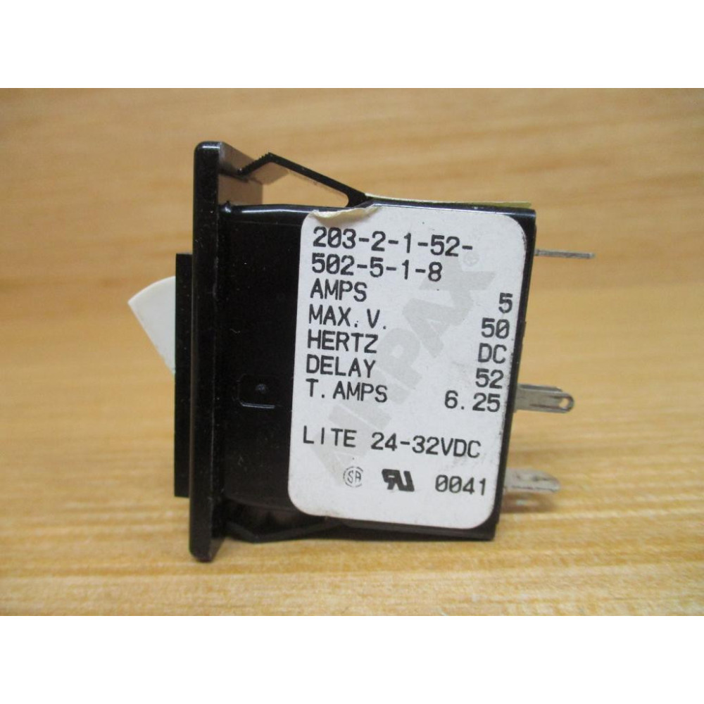 Airpax 203-2-1-52-502-5-1-8 Circuit Breaker 5 AMP - Used