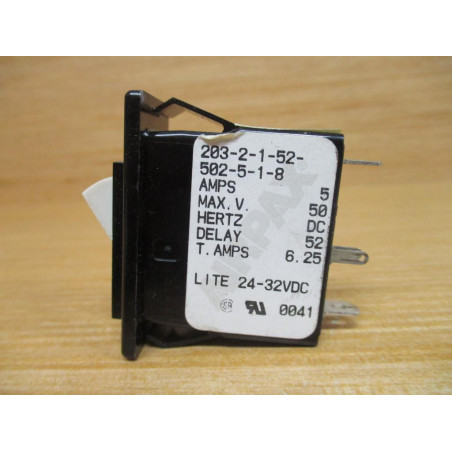 Airpax 203-2-1-52-502-5-1-8 Circuit Breaker 5 AMP - Used