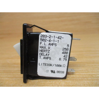 Airpax 203-2-1-42-502-4-1-1 Circuit Breaker 5 AMP - Used