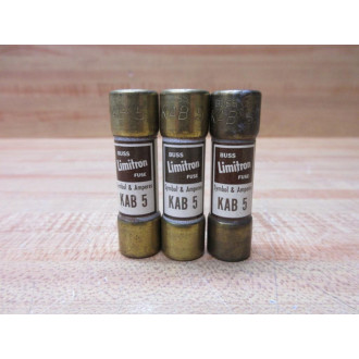 Buss KAB-5 Bussmann Fuse KAB5 (Pack of 3) - New No Box