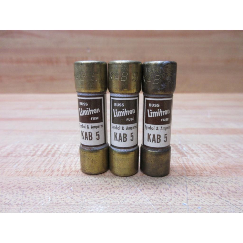 Buss KAB-5 Bussmann Fuse KAB5 (Pack of 3) - New No Box