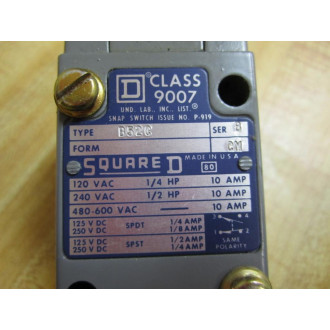 Square D 9007 B52C Limit Switch 9007B52C