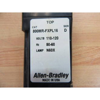 Allen Bradley 800MR-FXP16RA Pushbutton 800MRFXP16RA - Used