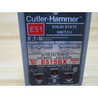 Cutler Hammer E51SBX Eaton Proximity Switch Body Body Only - Used