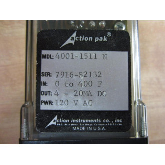 Action Instruments 4001-1511 N 40011511N Action Pak Relay - Used