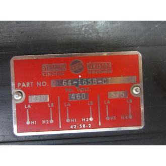 Cutler Hammer 64-165B-CT Eaton Transformer - Used