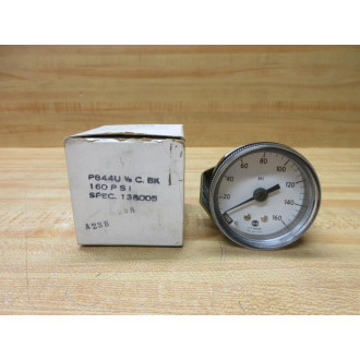 Ametek P 844 U Pressure Gauge P844U 18" NPT, 0-160 PSI