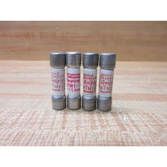 Gould Shawmut Ferraz ATM1-12 Fuse Cross Ref 4ZCH3 (Pack of 4) - New No Box