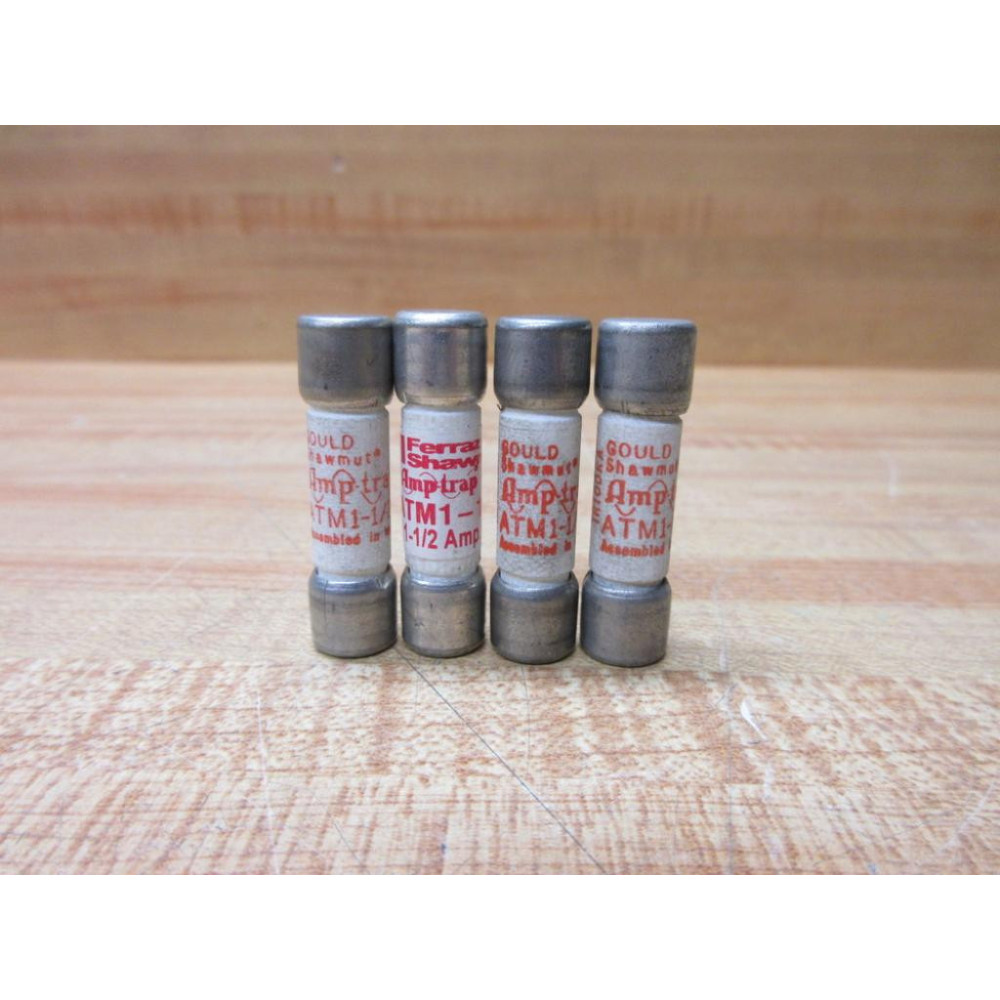 Gould Shawmut Ferraz ATM1-12 Fuse Cross Ref 4ZCH3 (Pack of 4) - New No Box