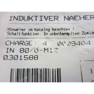 Schunk 0301588 Inductive Proximity Sensor