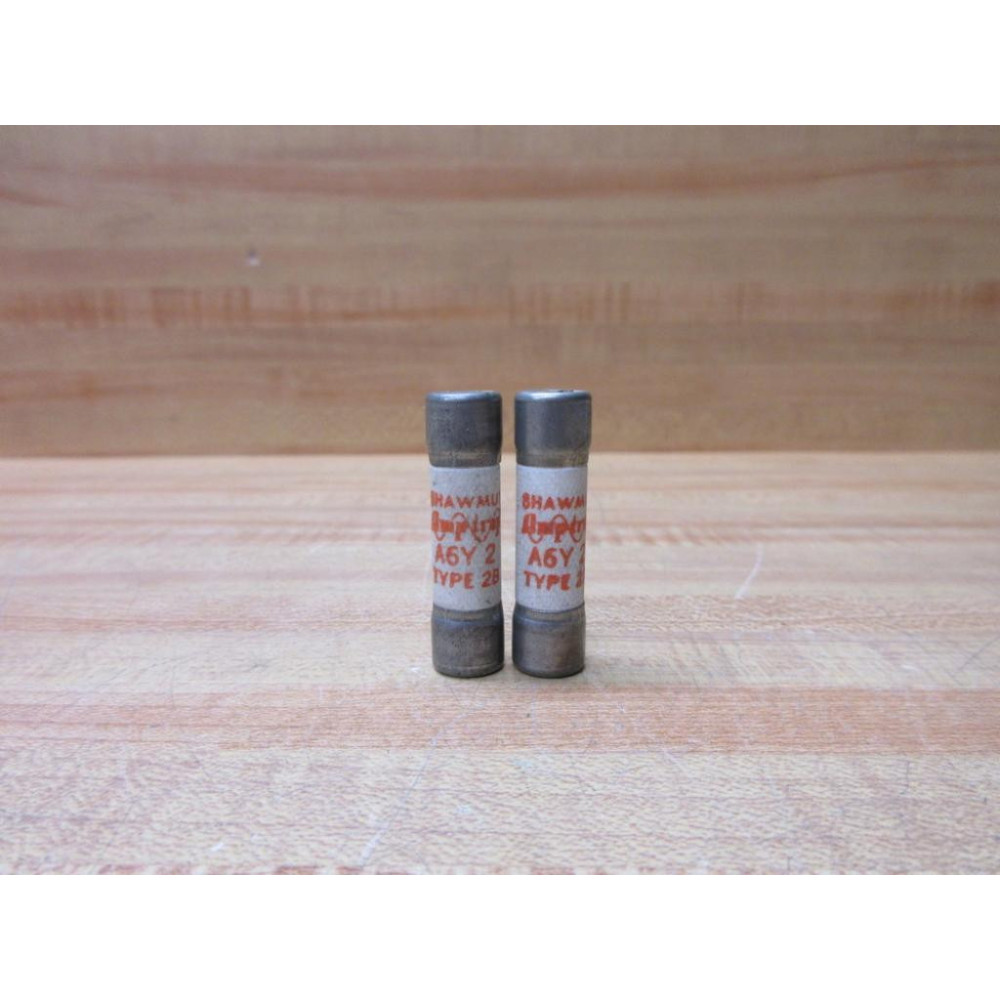Gould Shawmut Ferraz Mersen A6Y2-2B Amp Trap Fuse A6Y2 (Pack of 2) - New No Box