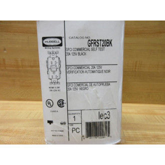 Hubbell GFRST20BK Commercial Receptacle